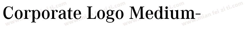 Corporate Logo Medium字体转换